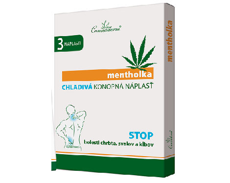 Cannaderm Mentholka chladivá konopná náplasť 3 ks