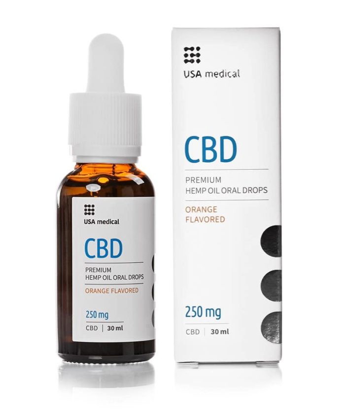 USA medical Oral Drops 250mg CBD olej | 30 ml