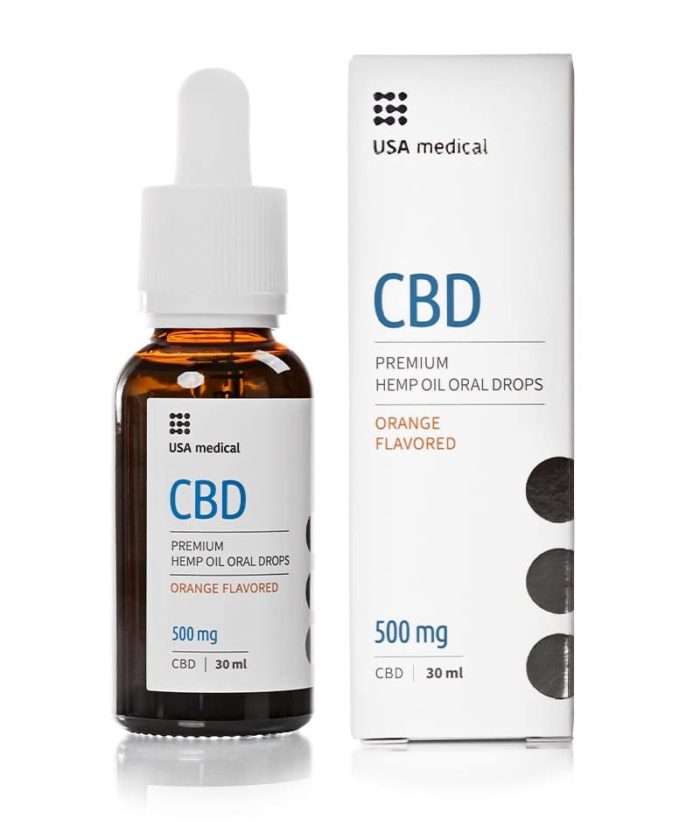 USA medical Oral Drops 500mg CBD olej | 30 ml