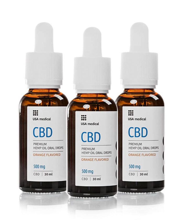 USA medical Oral Drops 500mg CBD olej | 30 ml x 3 ks