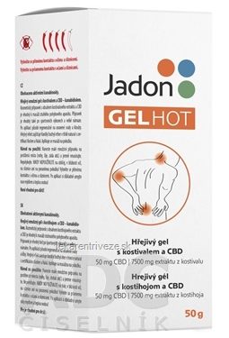 Jadon GEL HOT hrejivý gél s kostihojom a CBD 1x50 g