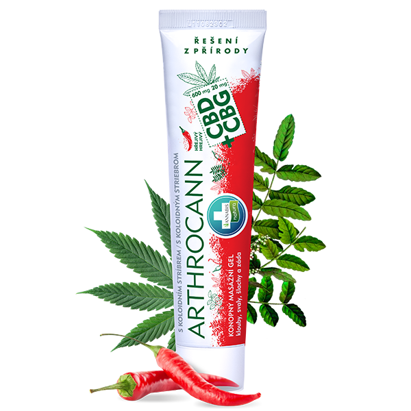 ARTHROCANN hrejivý konopný masážny gél CBD + CBG s koloidným striebrom - 75 ml - Annabis