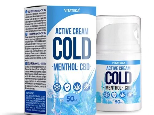 Upokojujúci chladivý krém s mentolom a CBD – 50 ml – Vitateka