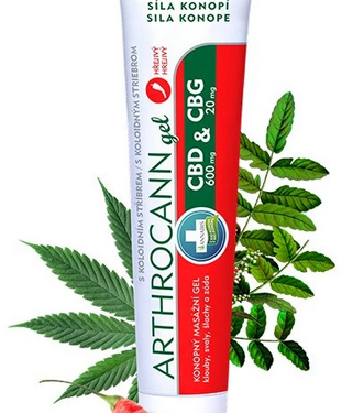 Annabis ARTHROCANN Gél CBD + CBG konopný masážny hrejivý 75ml