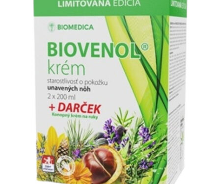 BIOMEDICA Biovenol krém na nohy + darček konopný krém na ruky 2 x 200ml + 100 ml 1 x 1 set