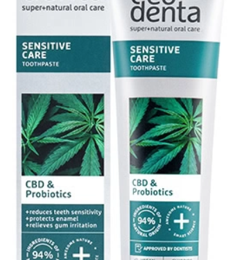 EcoDenta SENSITIVE care CBD & PROBIOTICS zubná pasta na citlivé zuby 100ml