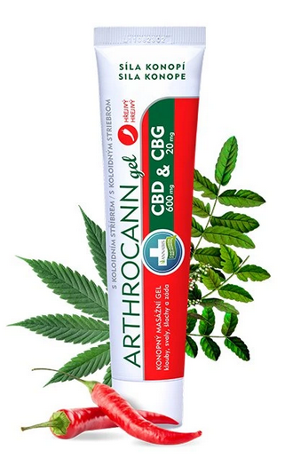 Annabis ARTHROCANN Gél CBD + CBG konopný masážny hrejivý 75ml