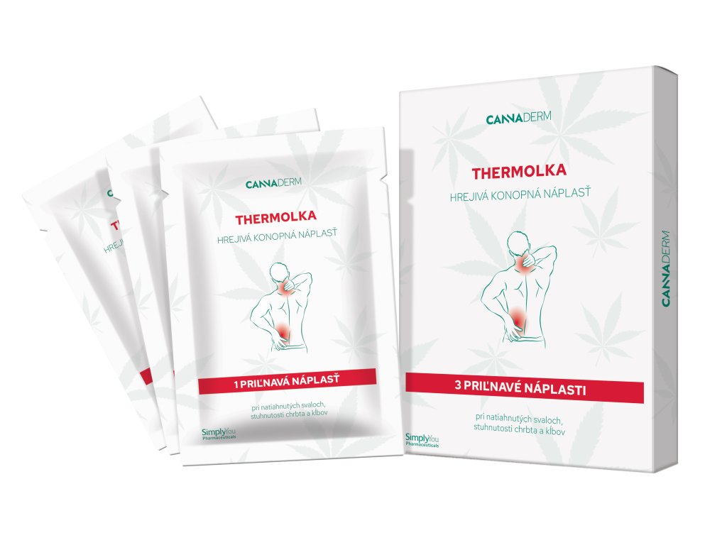 Cannaderm THERMOLKA hrejivá konopná náplasť 3ks