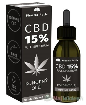Pharma Activ CBD 15% KONOPNÝ OLEJ 0