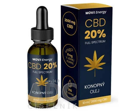 MOVit CBD 20% Full Spectrum KONOPNÝ OLEJ