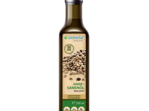 Konopný olej lisovaný za studena - 250 ml - Bioherba