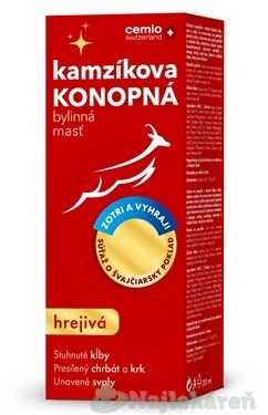 Cemio Kamzíkova konopná masť hrejivá limitovaná edícia 200 ml