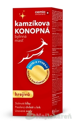 Cemio Kamzíkova konopná masť hrejivá limitovaná edícia 200 ml