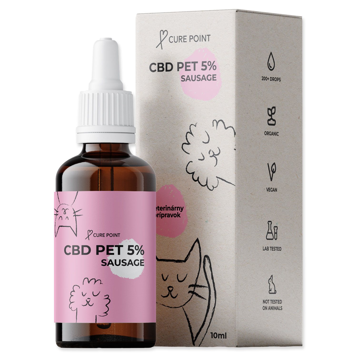Olej CBD 5% príchuť klobása 10 ml