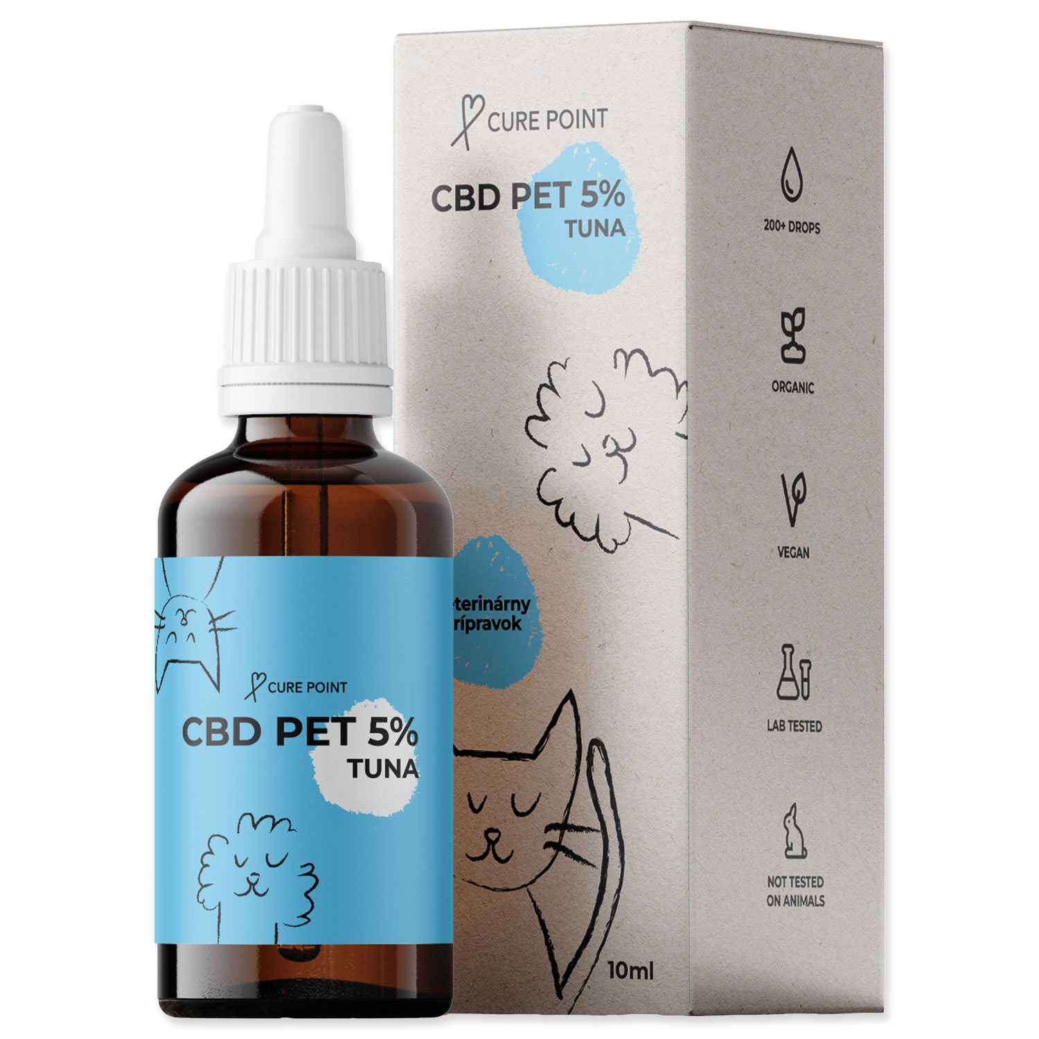 Olej CBD 5% príchuť tuniak 10 ml