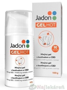Jadon GEL HOT hřejivý gel s kostivalem a CBD 100g
