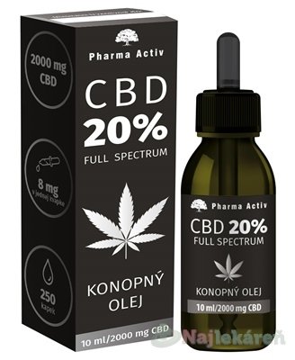 Pharma Activ CBD 20% Full Spectrum konopný olej 10 ml