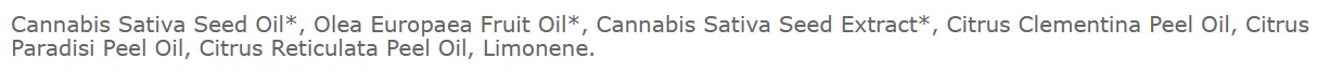 Zloženie telového konopného oleja Cannol BIO